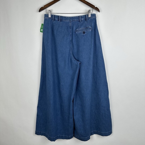NWT Gap x DOEN High Waisted Wide Leg Denim Trousers Size 28 6 Jeans Pants Cotton - Picture 13 of 16